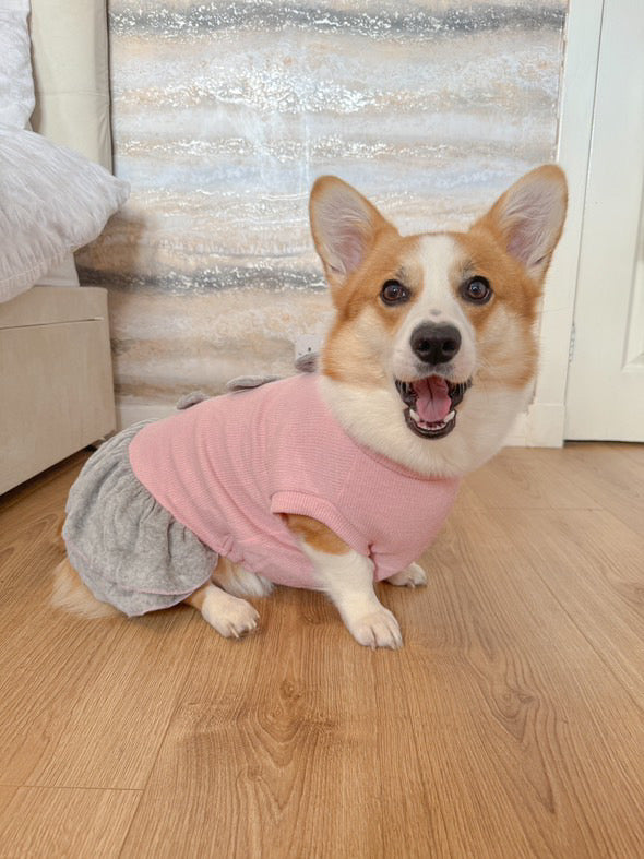 Winter Bows Dress, Pink