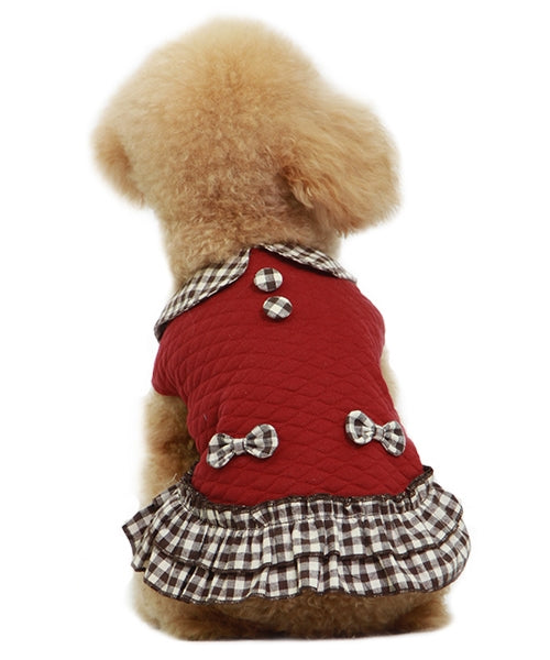 Checkered Dress Red