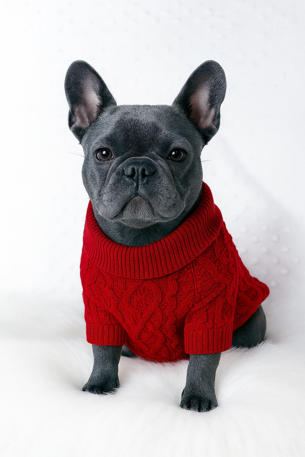 Cable Knit Sweater, Red