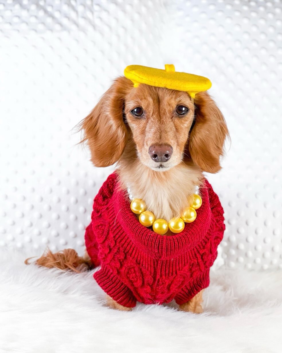 Cable Knit Sweater, Red
