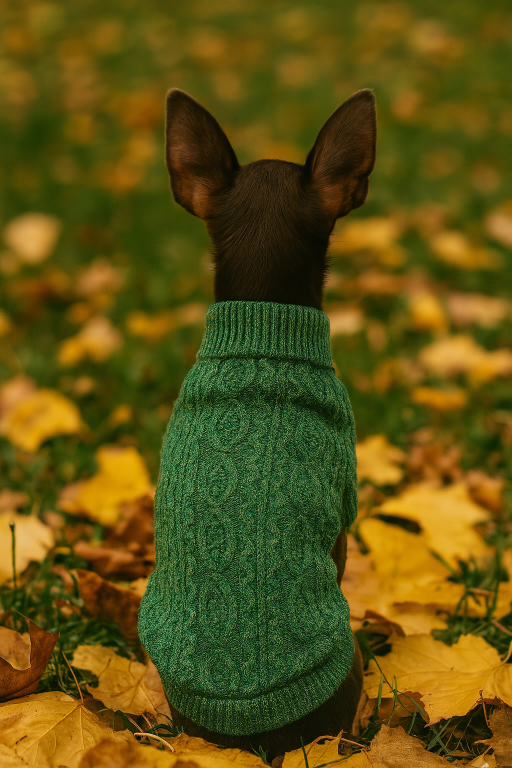 Cable Knit Sweater, Green
