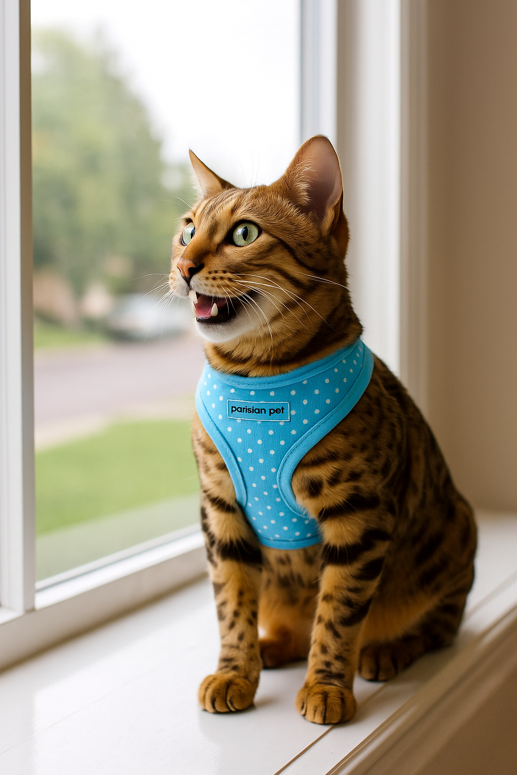 Freedom Harness - Polka Dot Blue