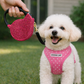 Crystal Retractable Leash Dark Pink