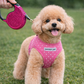 Crystal Retractable Leash Dark Pink