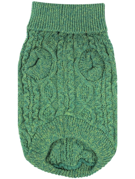 Cable Knit Sweater, Green