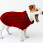 Cable Knit Sweater, Red