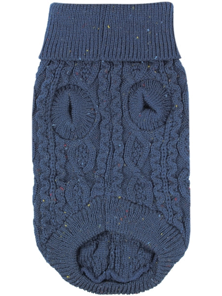 Cable Knit Sweater, Navy Blue