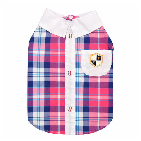 Plaid Royal Camp Shirt - Pink