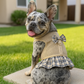 Harness Dress, Khaki Plaid
