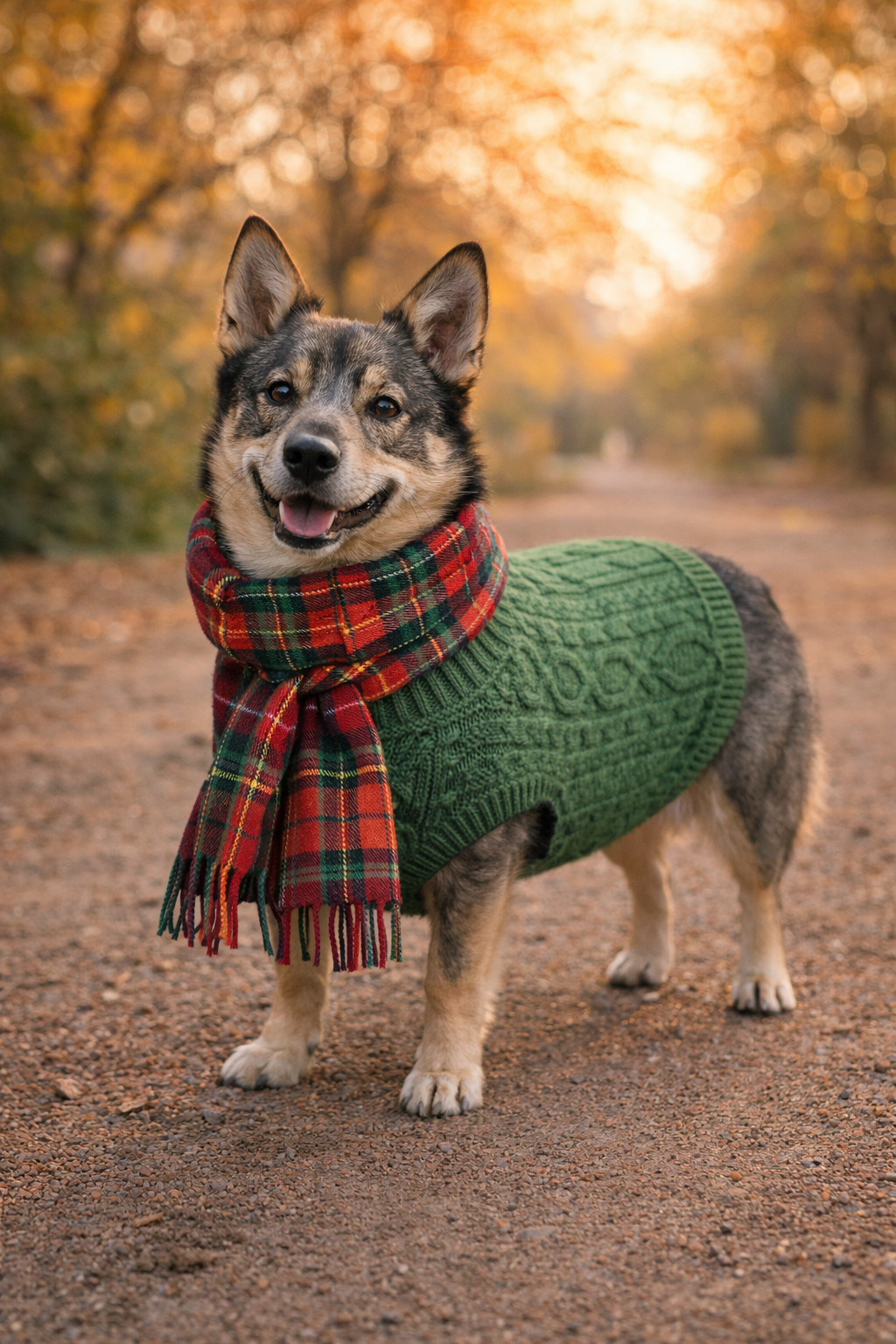 Cable Knit Sweater, Green