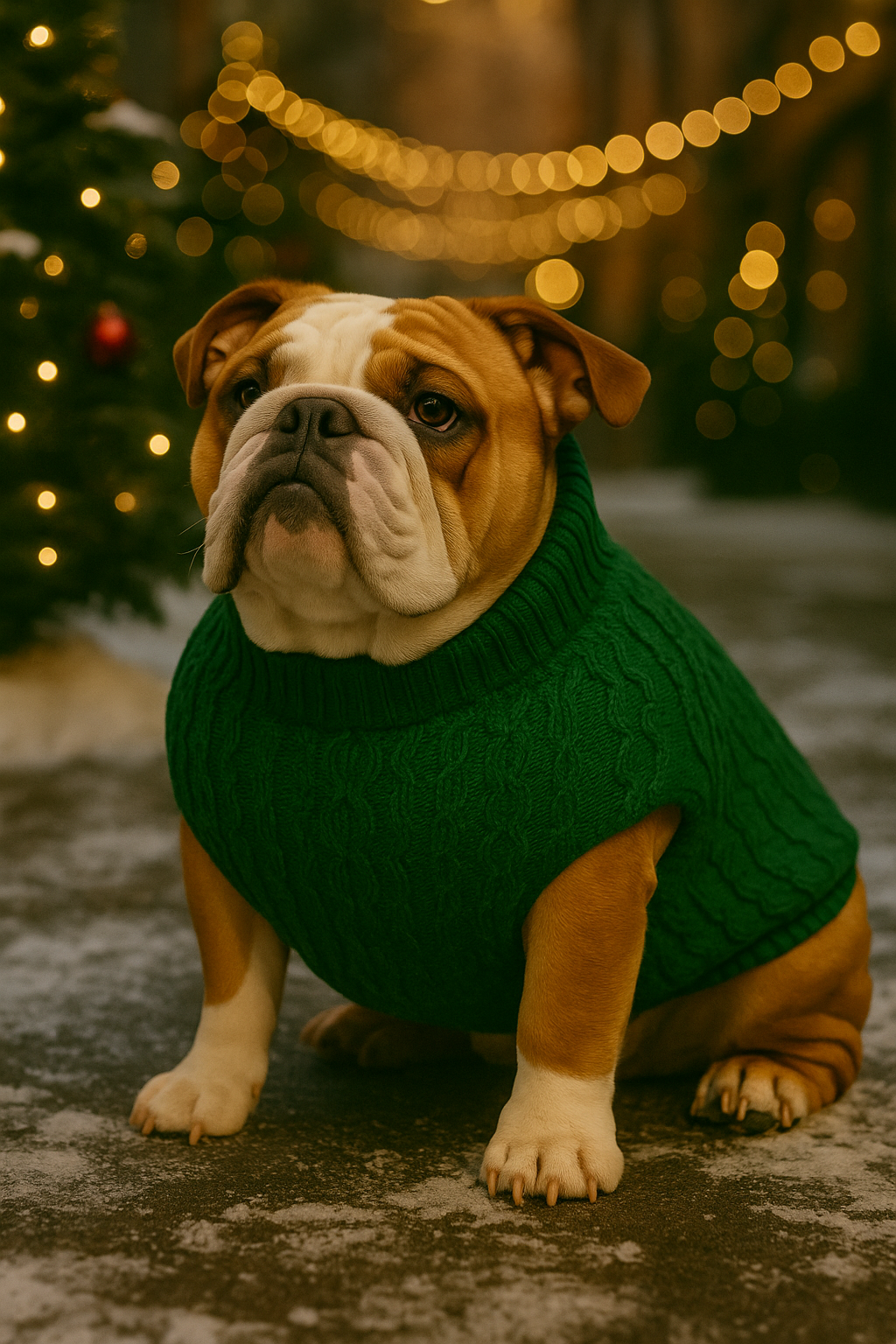 Cable Knit Sweater, Green