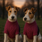 Cable Knit Sweater, Raspberry